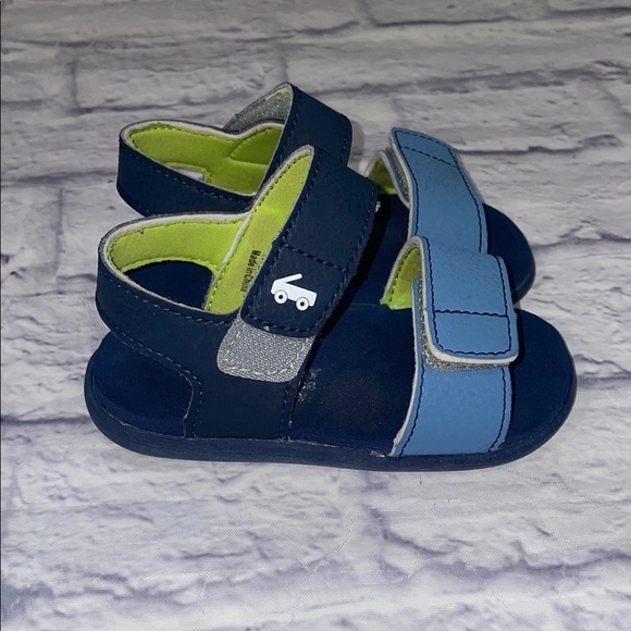 See Kai Run Basics Toddler Jaylen Blue Sandals - Picture 1 of 6